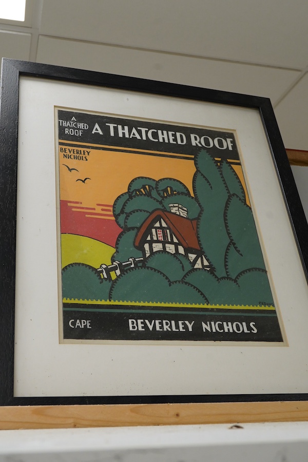 Two original book illustrations by P R Picky, comprising 'I want an audience' by John Gloag and 'A thatched roof' by Beverely Nichols, each 30 x 24cm